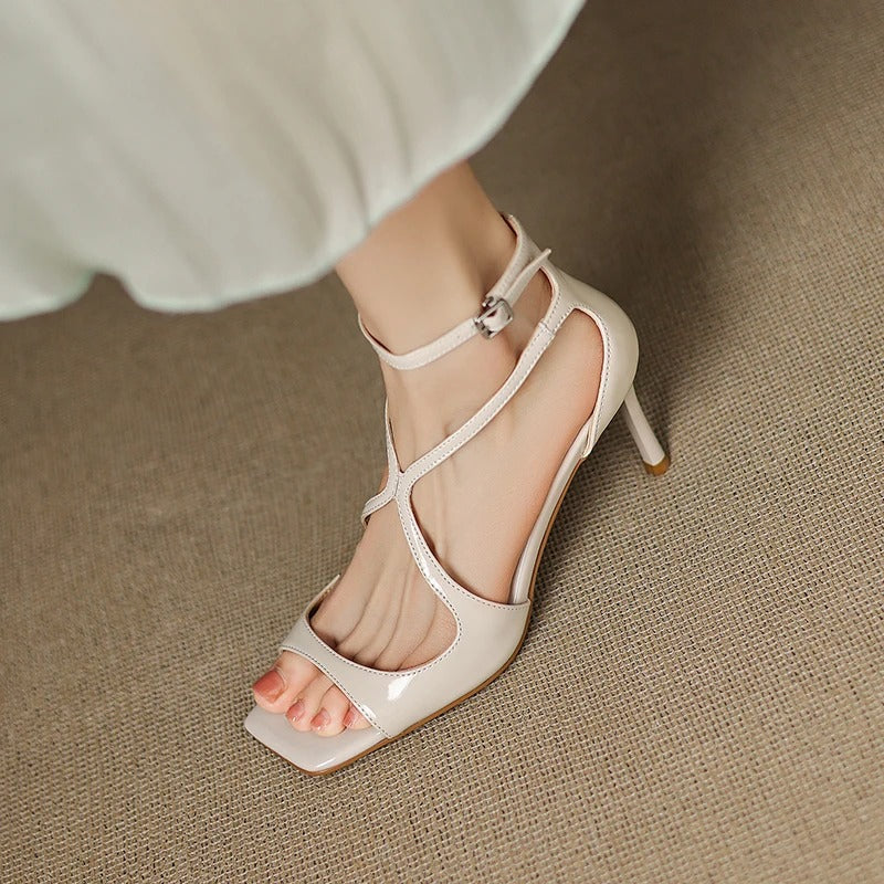 Christine Genuine Leather Heels