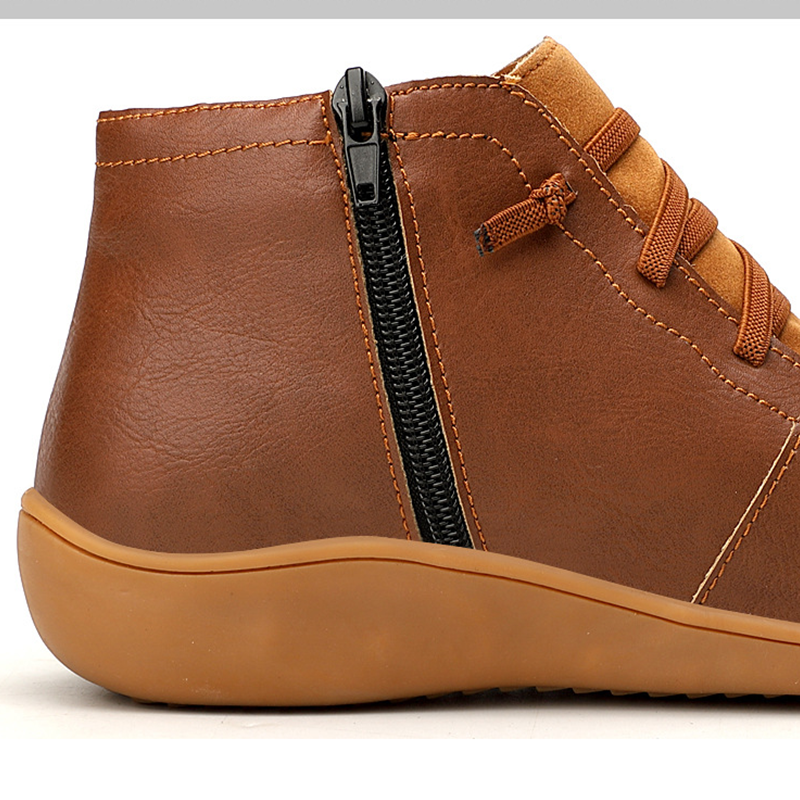 Azzy Women Premium Orthopedic Lace Up Ankle Boots Comfy Orthopedic Boots