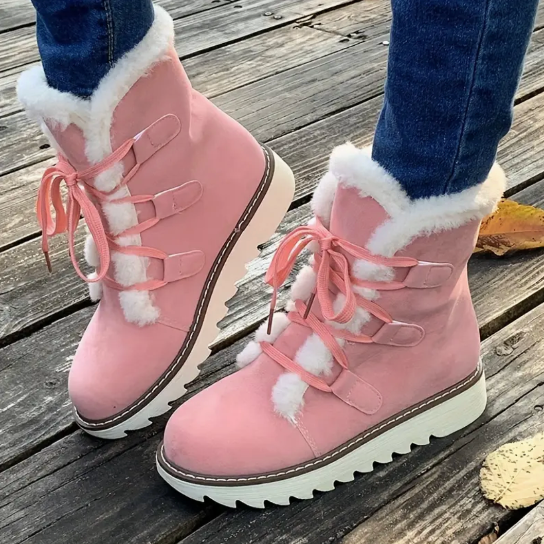 Comelyy Snow Boots With Plush Lining Outdoor Winter Warm And Stylish Boots