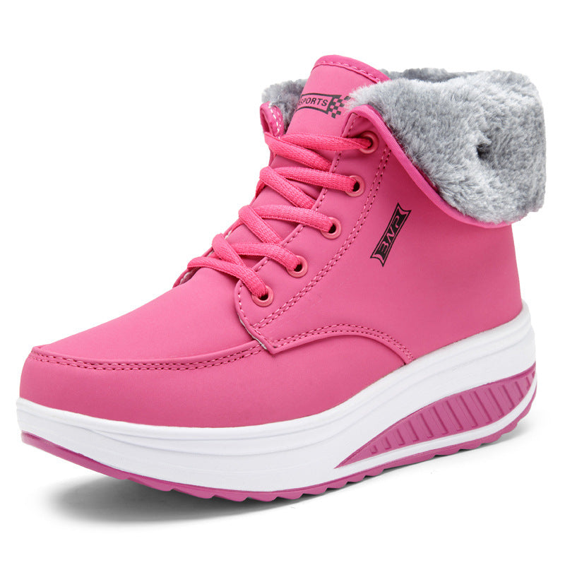 Comelyy Womens Plush Rocking Cotton Boots