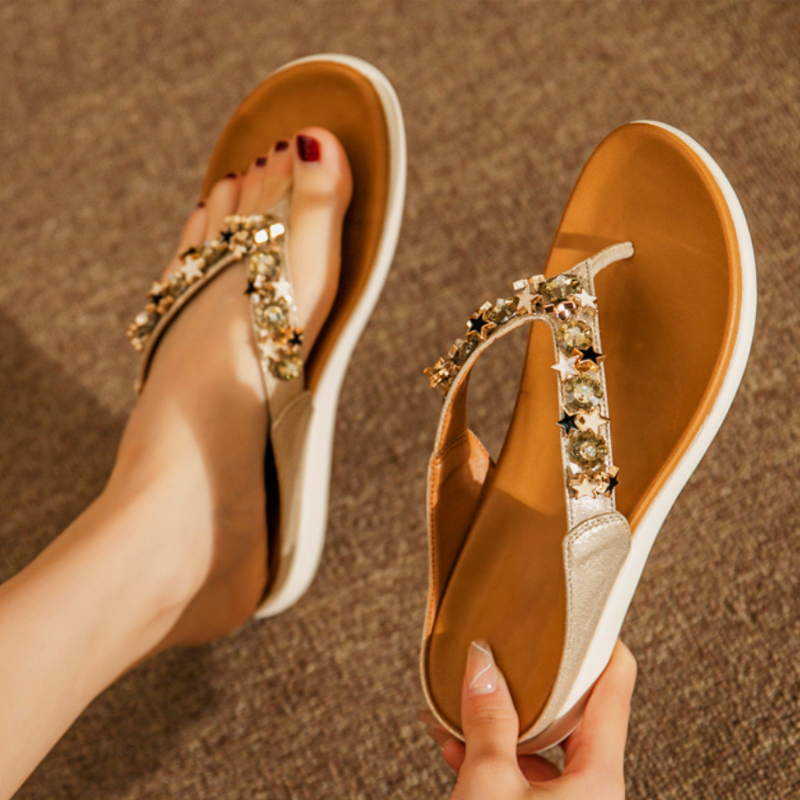 Comelyy Summer Star Bling Slippers