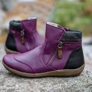 Comelyy Vintage Round Toe Waterproof Women Boots