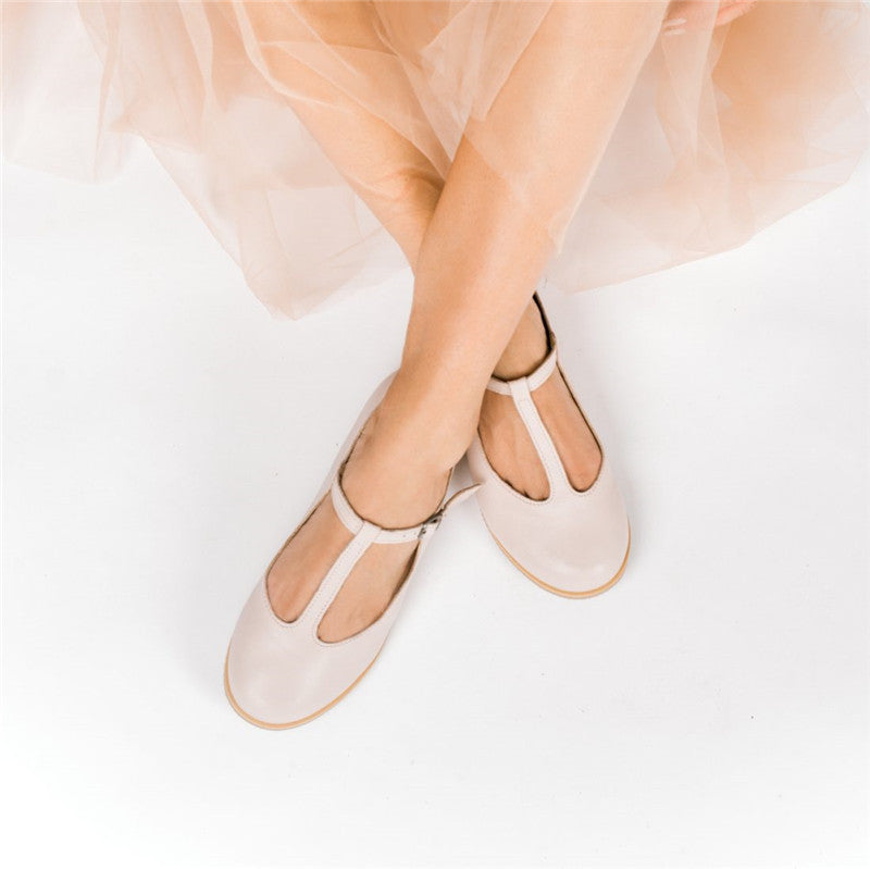 Comelyy Comfortable flat buckle pumps