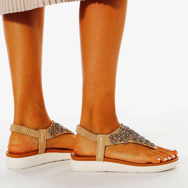 Comelyy Ankle Strap Casual Elastic Fashion Sandals