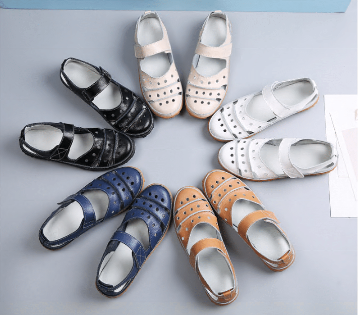 Womens Hollow Hook Flat Sandals