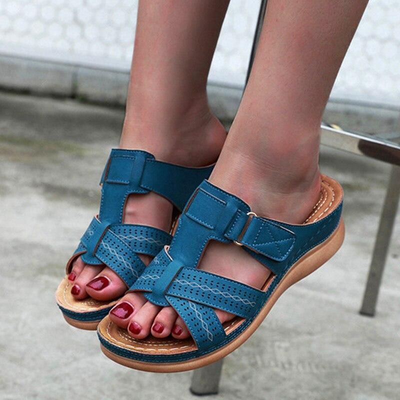 Dr Care Premium Vintage Orthopedic Open Toe Sandal Comfy Women Orthopedic Premium Sandals