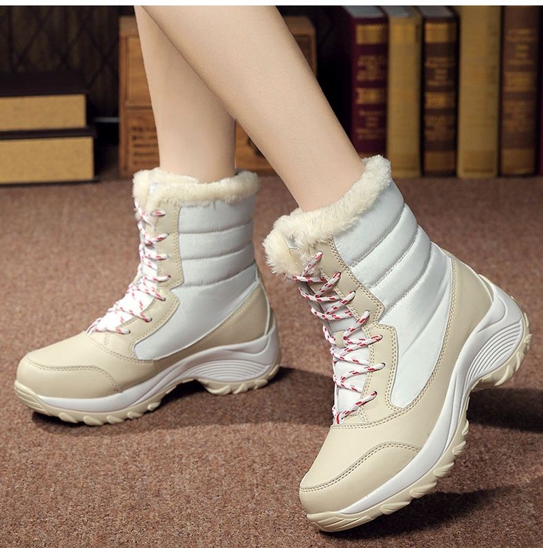 Women Boots Waterproof Winter Shoes Women Snow Boots Platform Keep Warm Ankle Winter Boots With Thick Fur Heels Botas Mujer