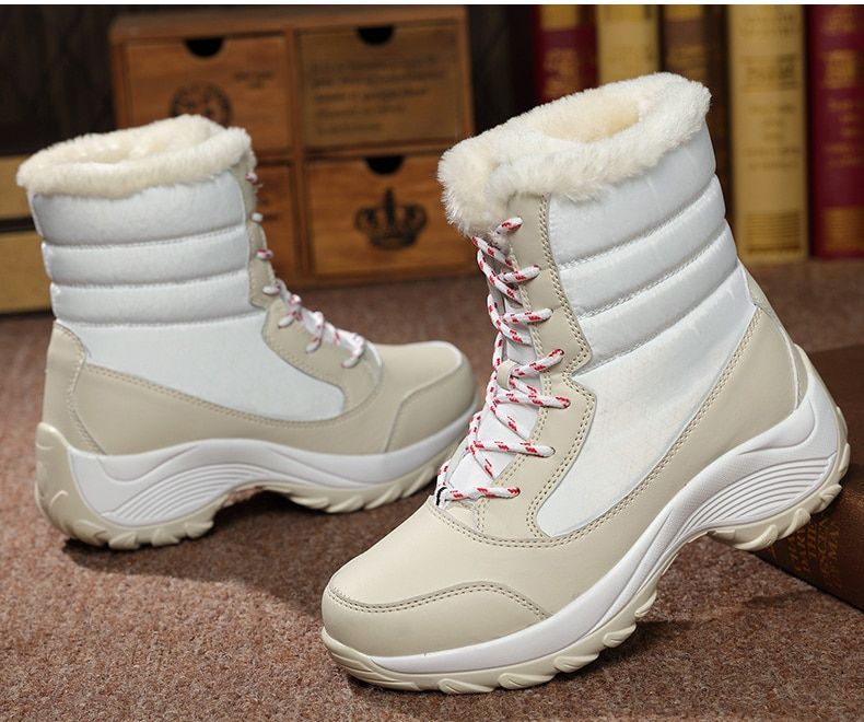 Women Boots Waterproof Winter Shoes Women Snow Boots Platform Keep Warm Ankle Winter Boots With Thick Fur Heels Botas Mujer