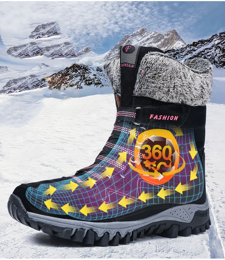 Women Boots Winter Shoes Women Snow Boots Plus Size Hot Platform Fur Boots Winter Female Warm Botas Mujer Combat Boots