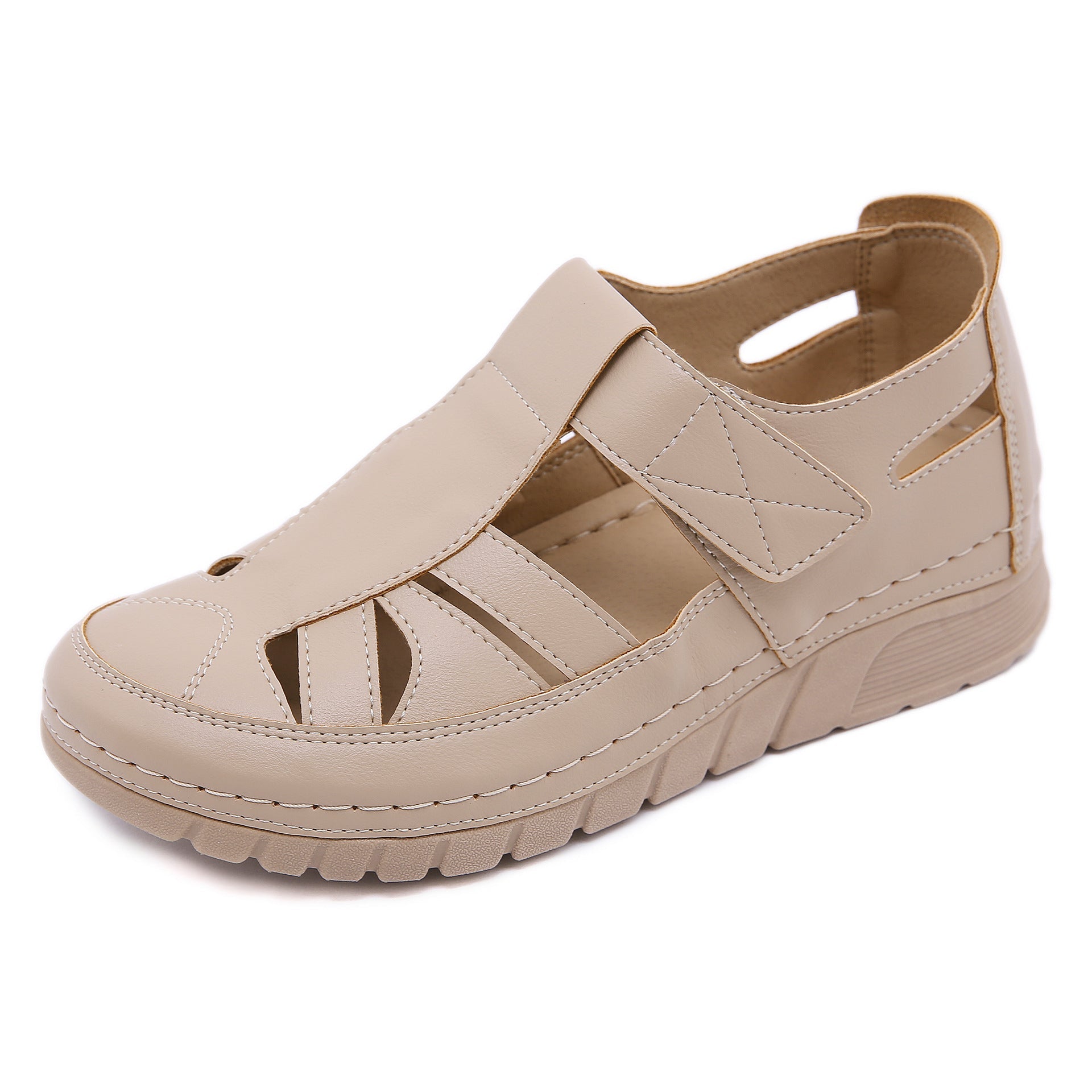 Copy Of Soft Pu Leather Closed Toe Vintage Anti Slip Sandals