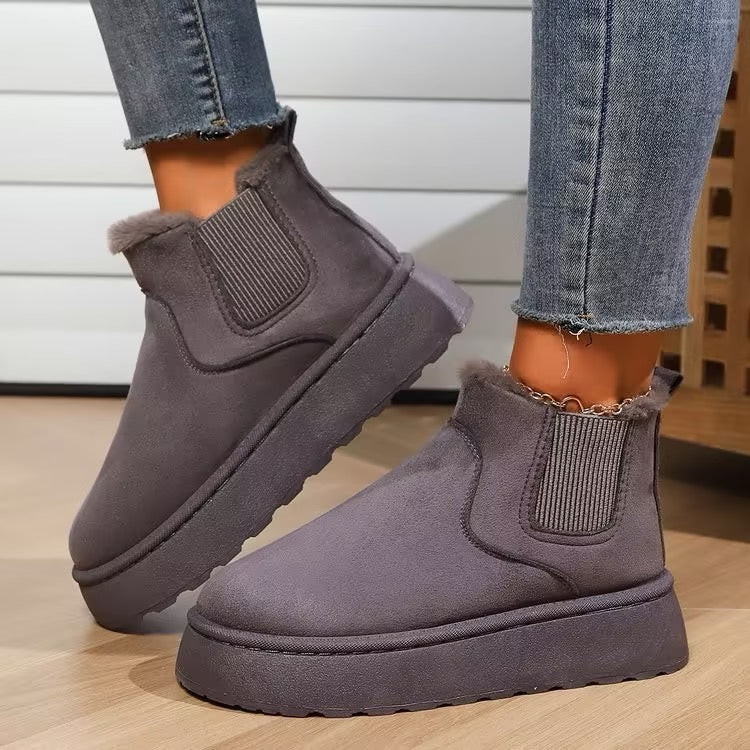 Comelyy Plush Lined Slip On Winter Boots