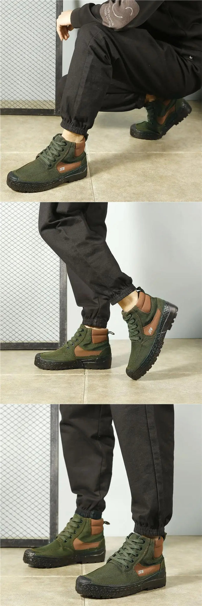 Footnity Men S Anti Slip Waterproof Work Boots