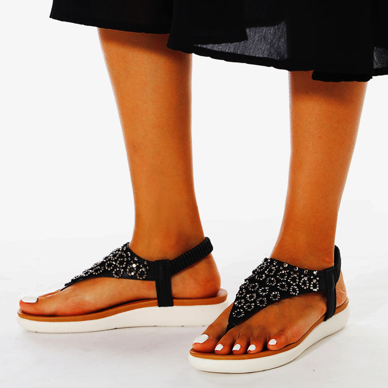 Comelyy Ankle Strap Casual Elastic Fashion Sandals