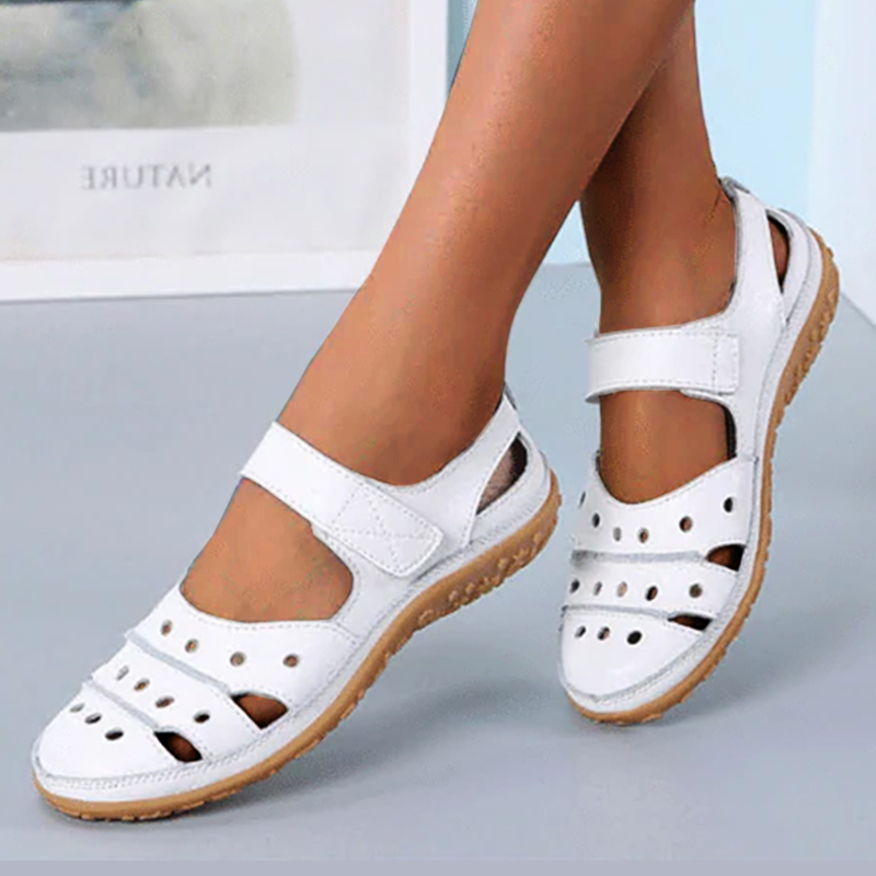 Womens Hollow Hook Flat Sandals