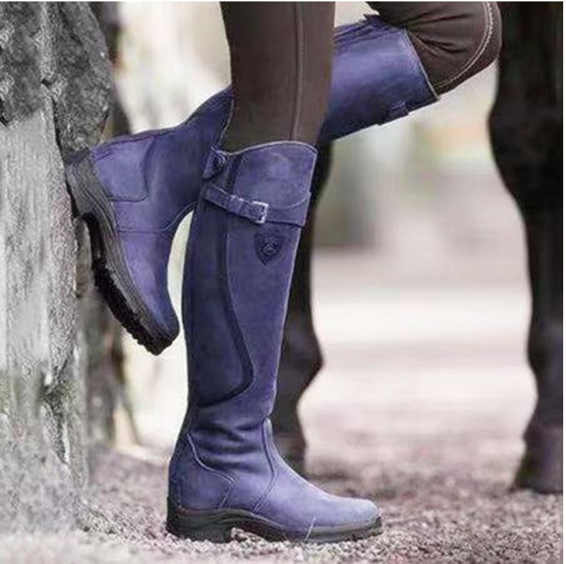 Comelyy Womens Flat Leather Boots