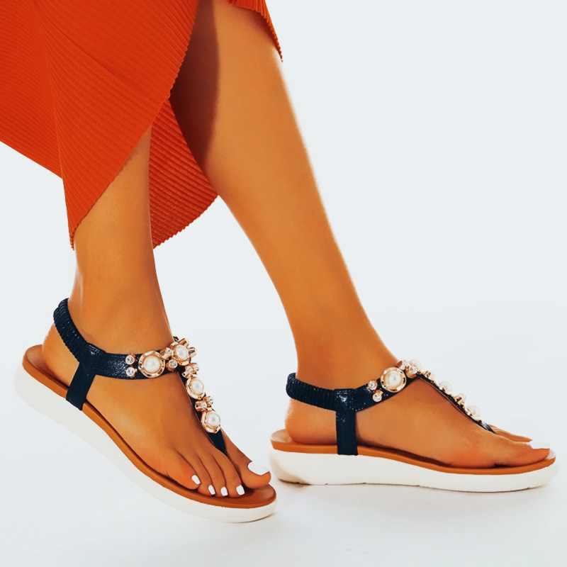 Comelyy Comfortable Pearl On Cloud Sandals