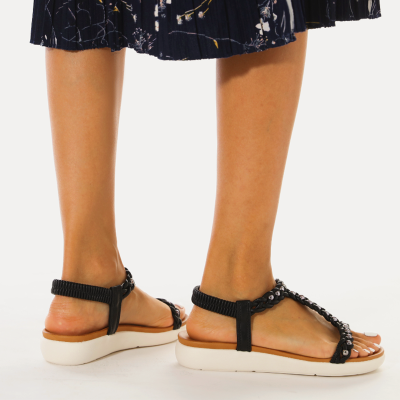 Comelyy Embroidered Casual Elastic Fashion Sandals