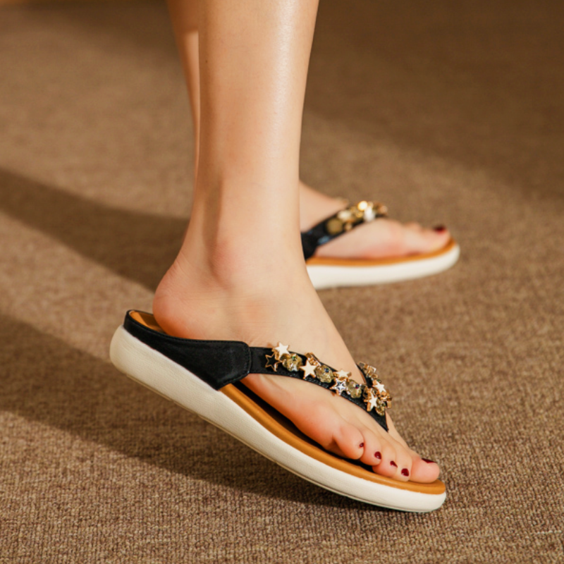 Comelyy Summer Star Bling Slippers