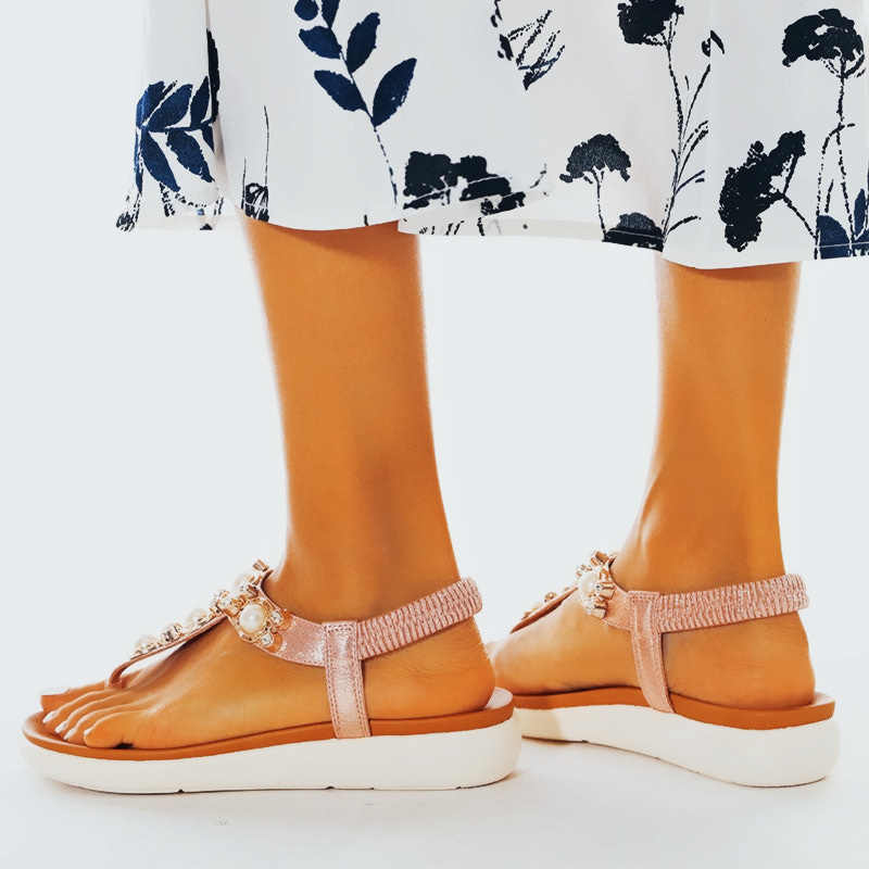 Comelyy Comfortable Pearl On Cloud Sandals