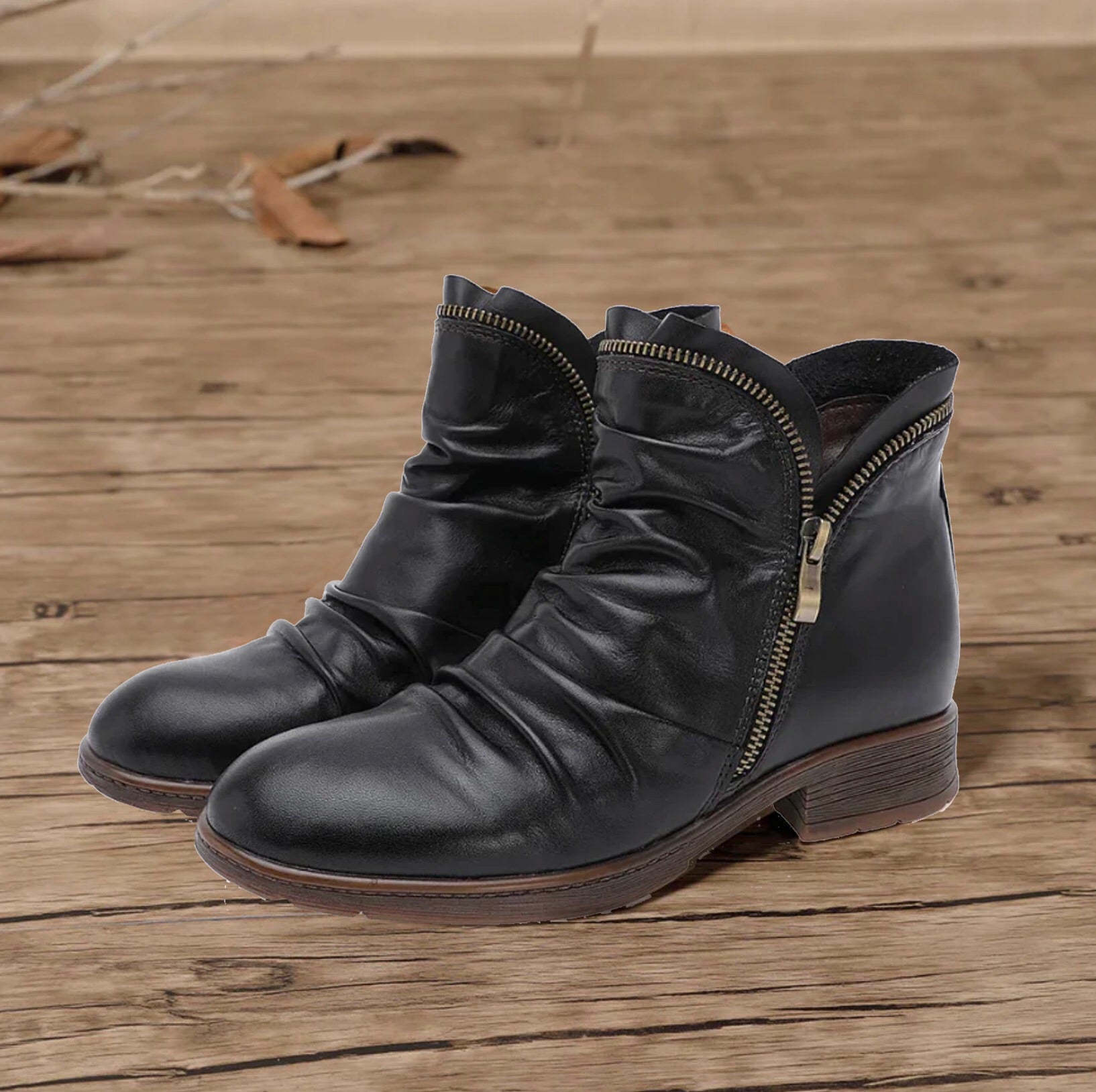 Comelyy Fashion Cosy Ankle Leather Boots