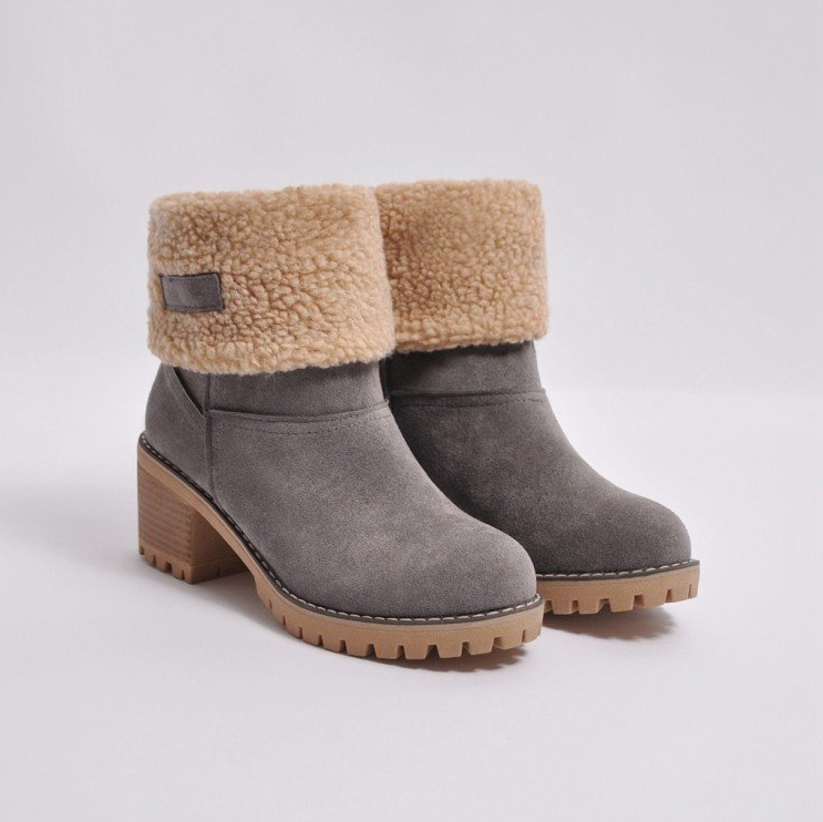 Comelyy Fur Warm Turned Over Edge Boots