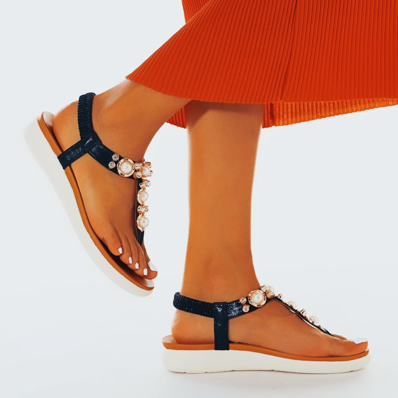 Comelyy Comfortable Pearl On Cloud Sandals