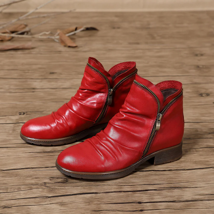 Comelyy Fashion Cosy Ankle Leather Boots