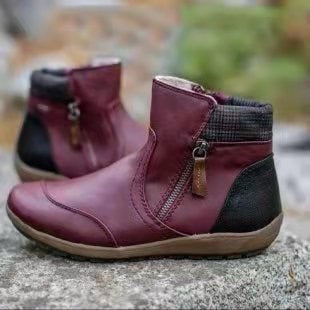 Comelyy Vintage Round Toe Waterproof Women Boots