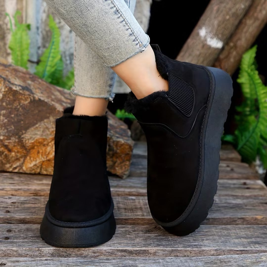 Comelyy Plush Lined Slip On Winter Boots