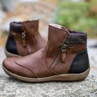 Comelyy Vintage Round Toe Waterproof Women Boots