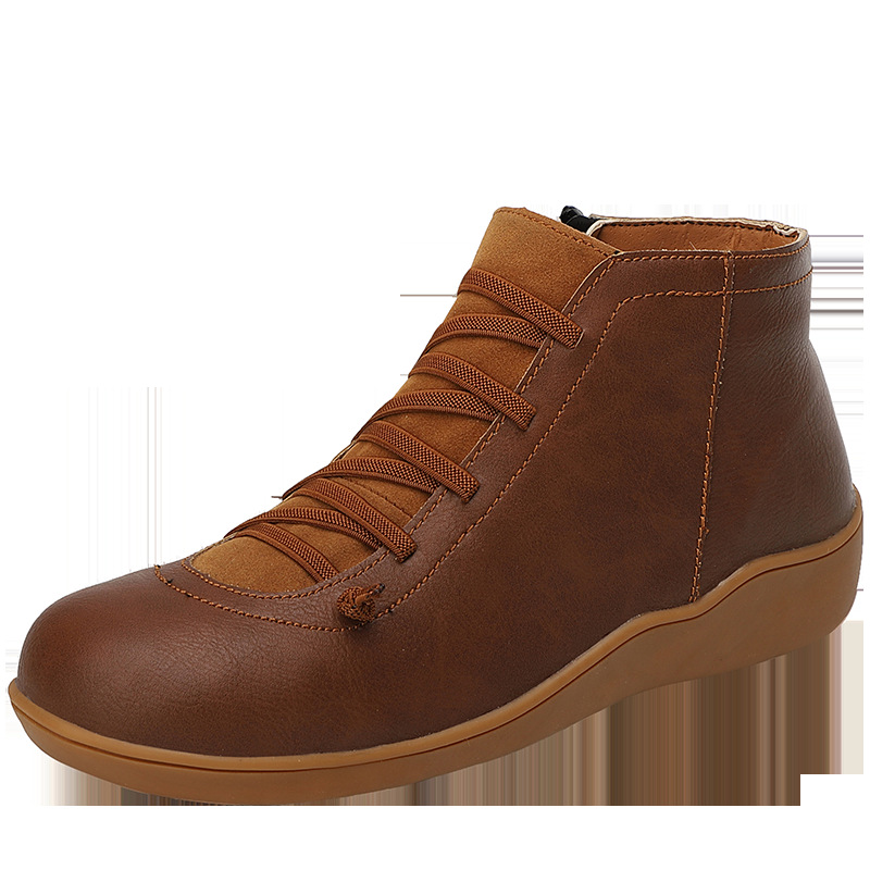 Azzy Women Premium Orthopedic Lace Up Ankle Boots Comfy Orthopedic Boots