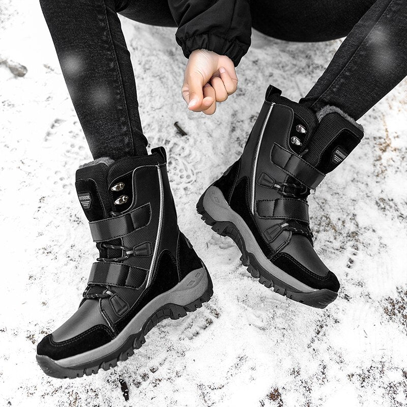 Comelyy Warm Winter Plush Mid Calf Waterproof Boots