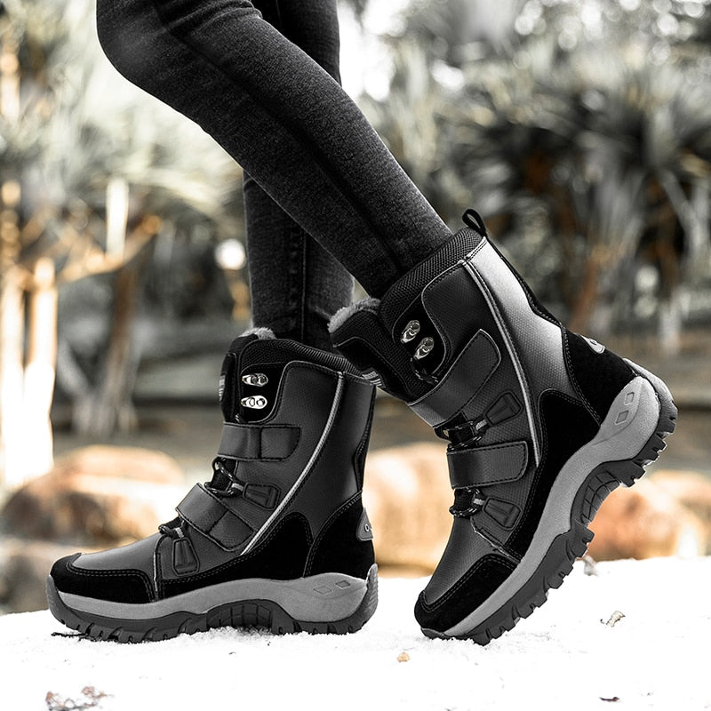 Comelyy Warm Winter Plush Mid Calf Waterproof Boots