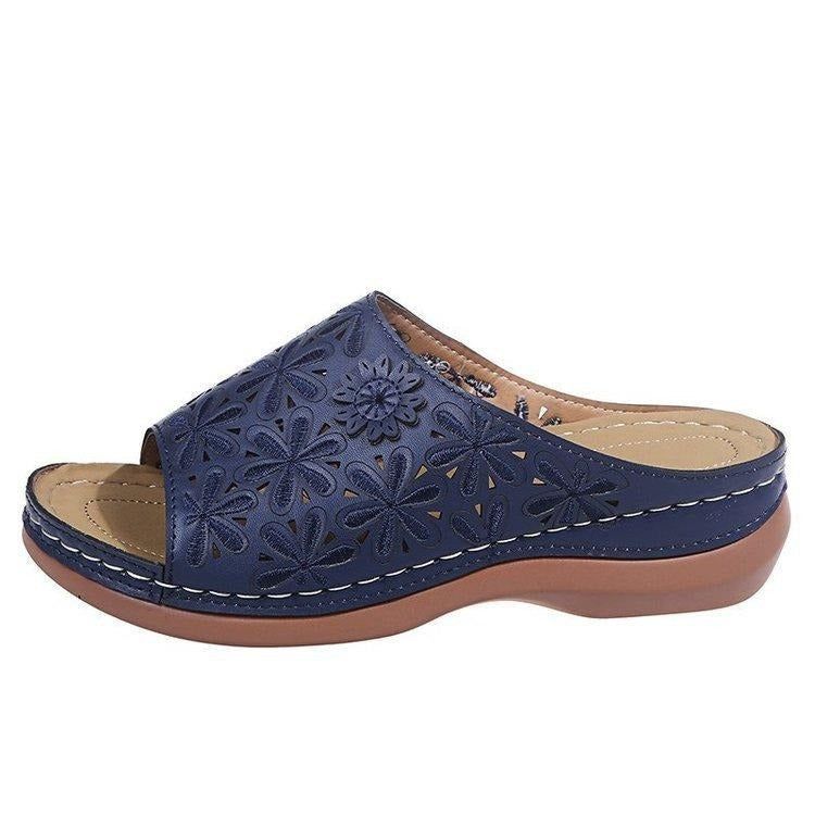 Comelyy Leather Embroidery Women Sandals