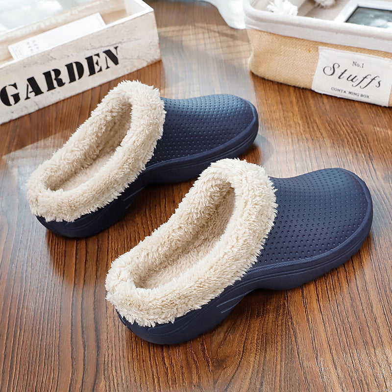 Comelyy Cotton Slippers Winter Plush Thickened Thermal Shoes