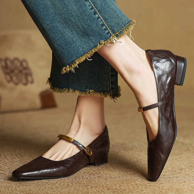 Merlot Genuine Leather Pumps