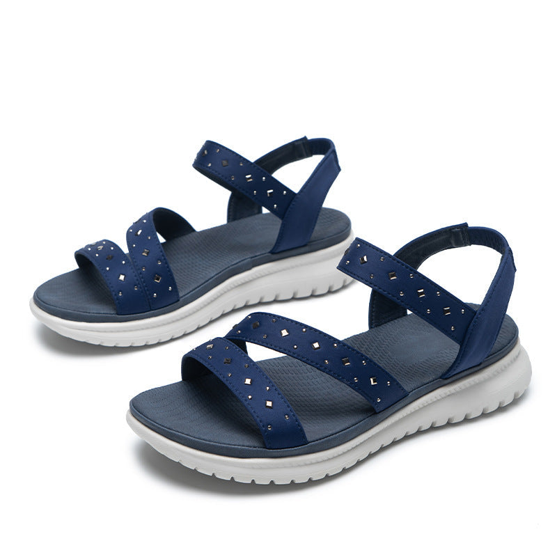 Comelyy Non Slip Soft Soled Rhinestone Fashion Women Sandals