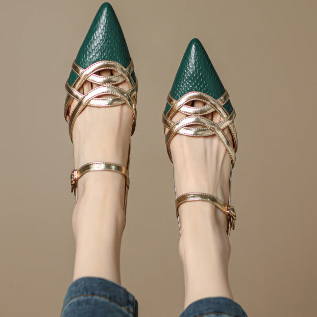 Veloria Genuine Leather Slingbacks