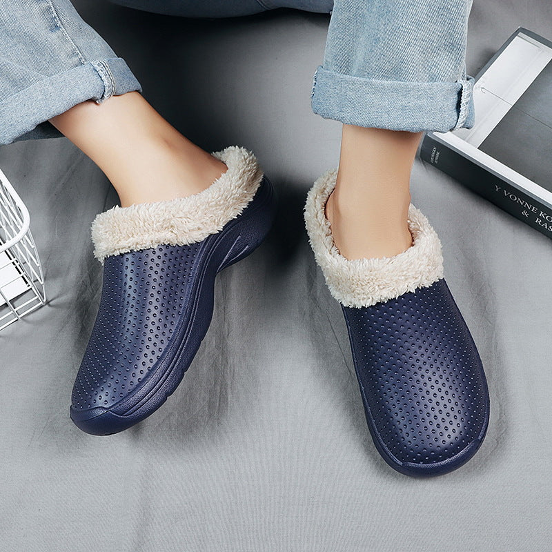 Comelyy Cotton Slippers Winter Plush Thickened Thermal Shoes