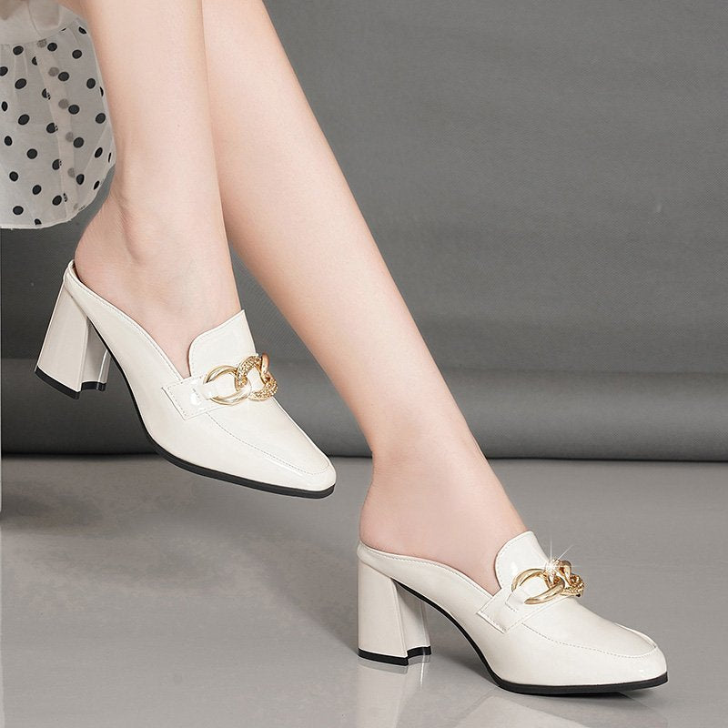 Comelyy High heel half toe shoes for women, toe cap and half slippers