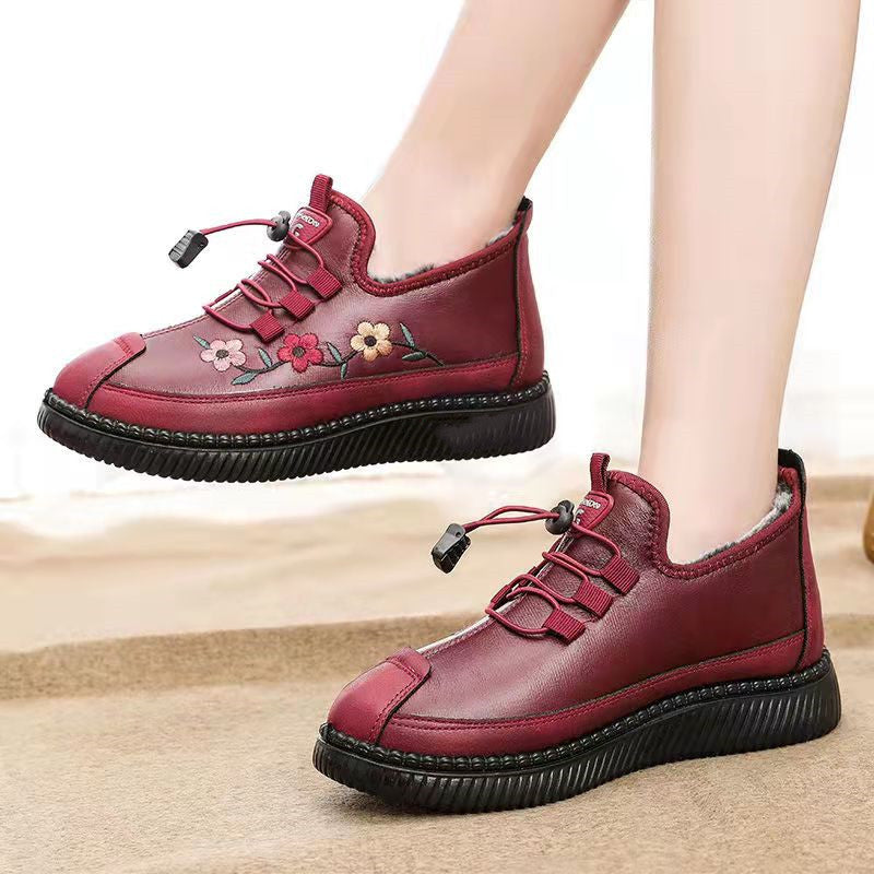 Comelyy Warm velvet cotton shoes and boots, anti-slip, waterproof and thickened snow boots