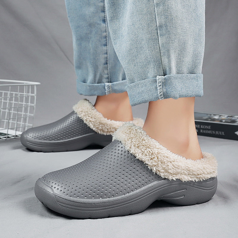 Comelyy Cotton Slippers Winter Plush Thickened Thermal Shoes