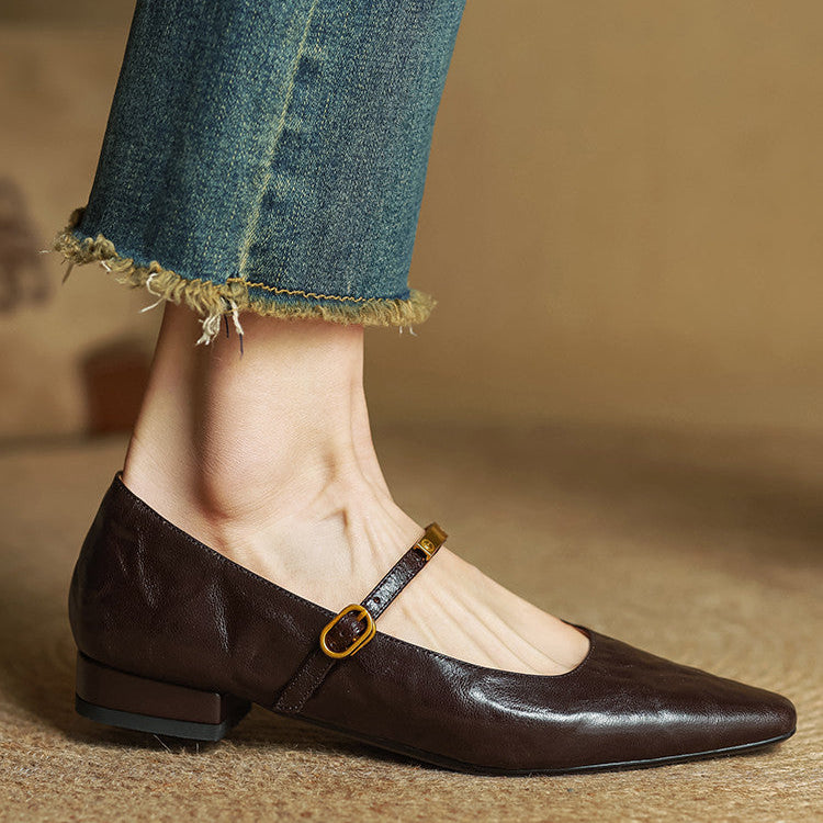 Merlot Genuine Leather Pumps