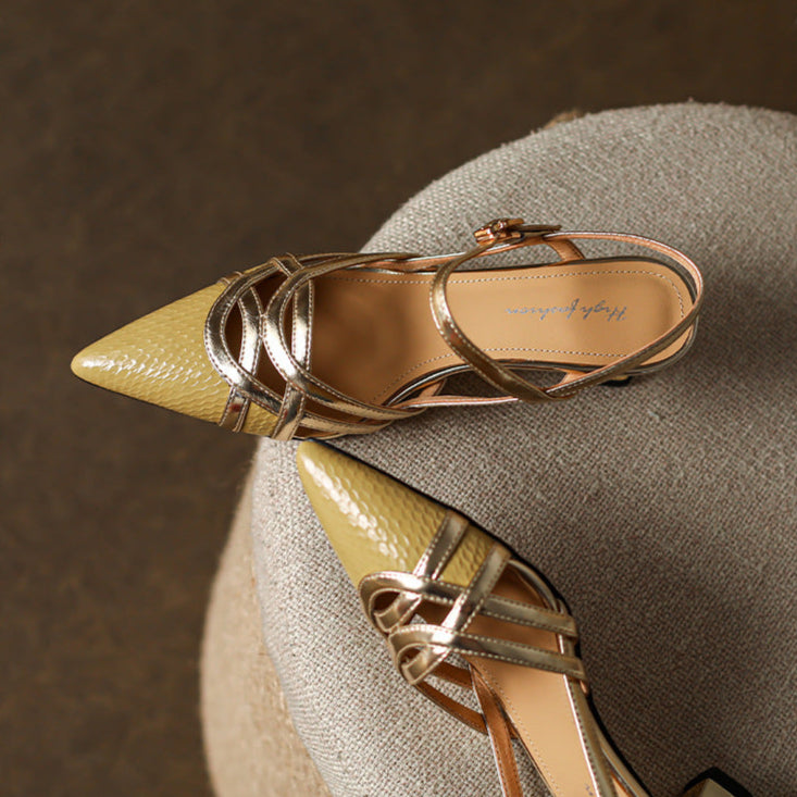 Veloria Genuine Leather Slingbacks