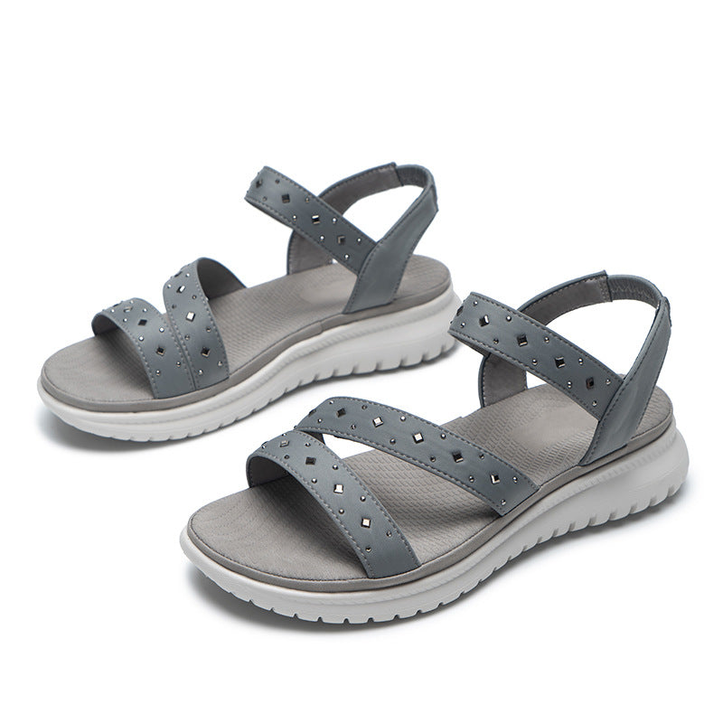 Comelyy Non Slip Soft Soled Rhinestone Fashion Women Sandals