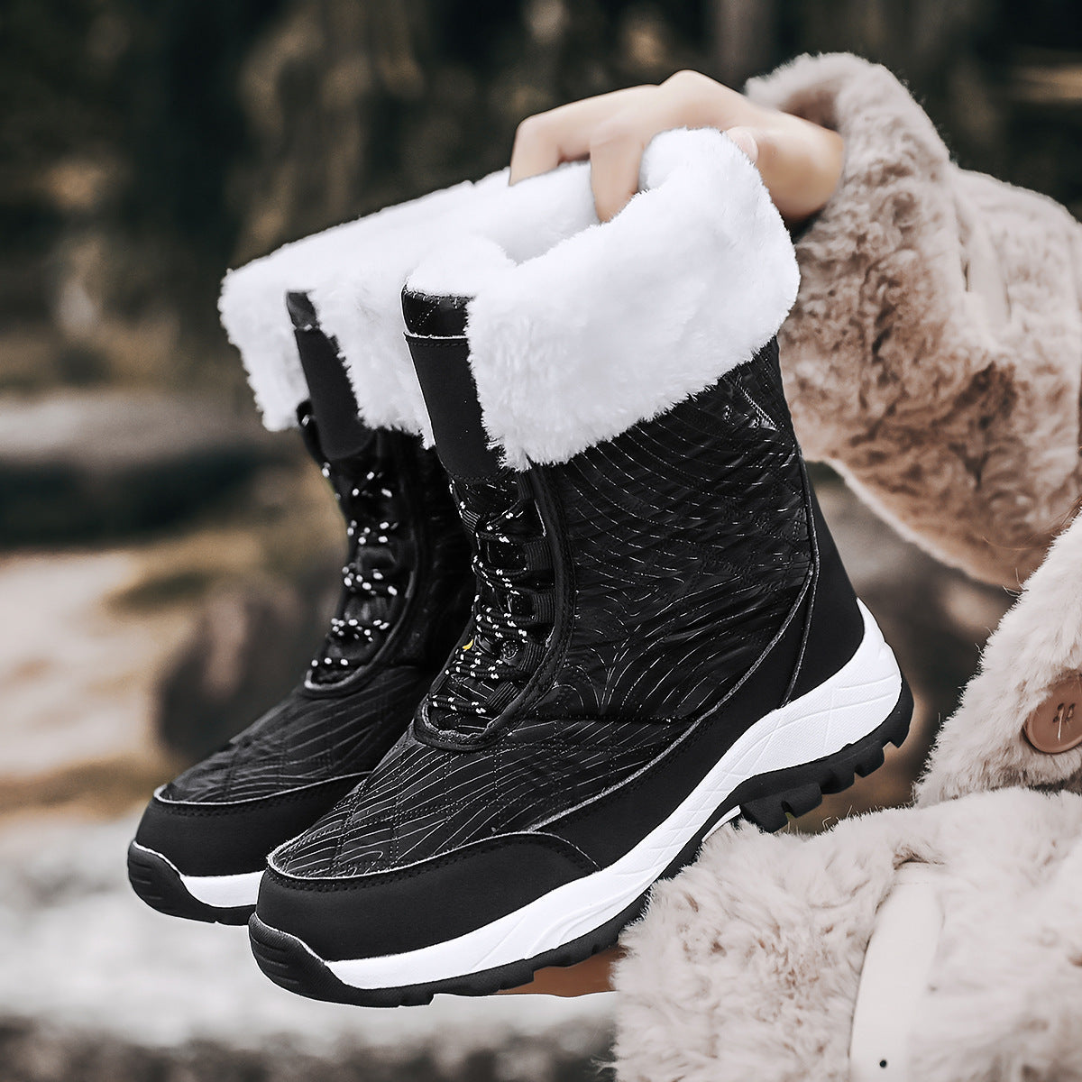 Comelyy Winter Plus Size Snow Boots