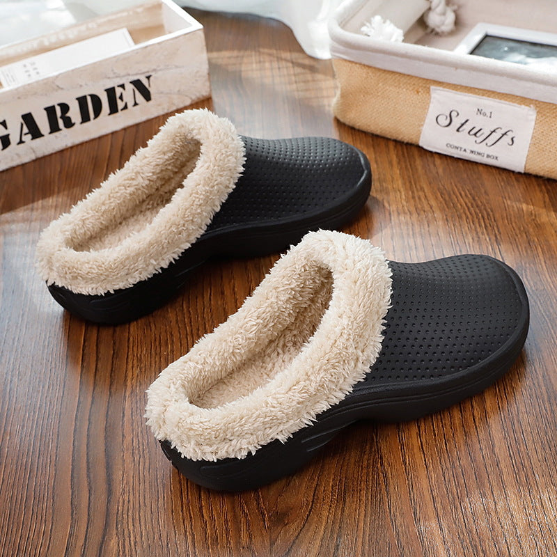 Comelyy Cotton Slippers Winter Plush Thickened Thermal Shoes