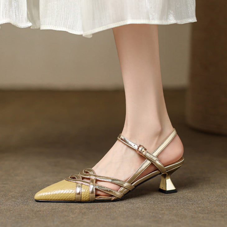 Veloria Genuine Leather Slingbacks