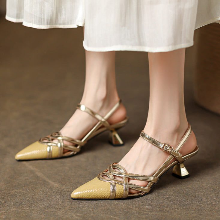 Veloria Genuine Leather Slingbacks