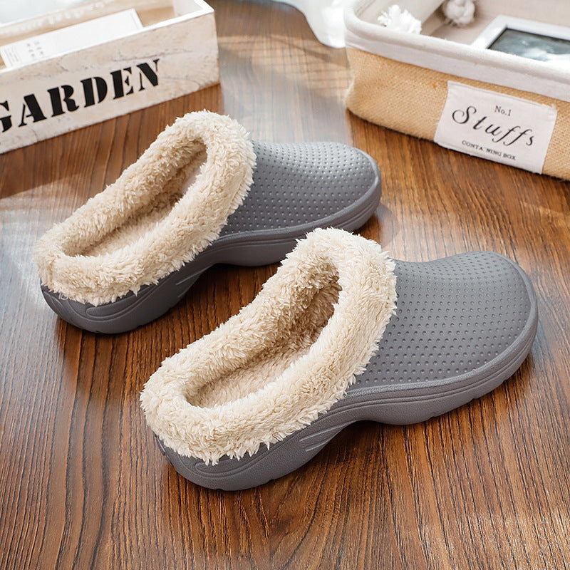 Comelyy Cotton Slippers Winter Plush Thickened Thermal Shoes